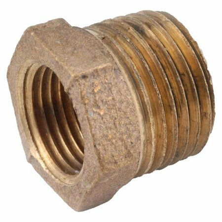ANDERSON METALS 1/2 in. MPT in. X 3/8 in. D FPT Brass Hex Bushing 738110-0806AH